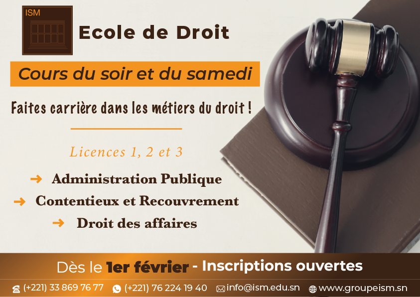 Groupe ISM - cours du soir droit ! Groupe ISM - cours du soir droit !
