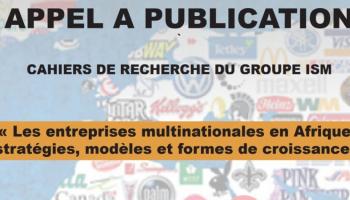 APPEL A PUBLICATION CAHIERS DE RECHERCHE DU GROUPE ISM